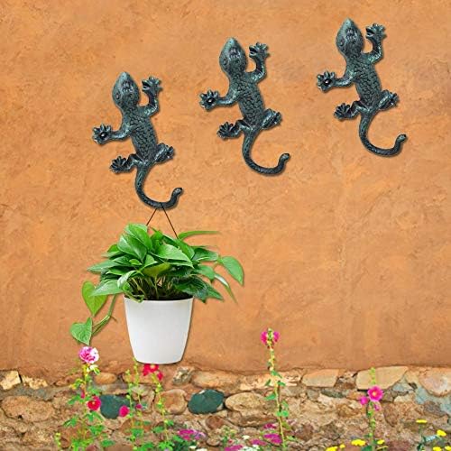 Seasons Shop Wall-mounted Hooks,Gecko Wall Art Cast Iron Garden Decor Wall Hanger For For Kitchen Bathroom Office delightful enjoyable