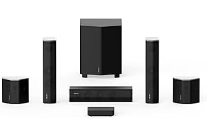 ENCLAVE AUDIO Enclave CineHome II - 5.1 Wireless Plug and Play Home Theater Surround Sound System - Dolby, DTS WiSA Certified - includes 5 Custom Designed Wireless Speakers, 8-inch Subwoofer & CineHub Transmitter