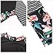 ALove Women Long Sleeve Rash Guard Swimsuit Striped Floral Swim Shirts Black Medium