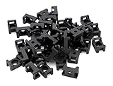 iExcell 100Pcs Black 4.5mm Width Cable Tie Base Saddle Type Mount Wire Holder