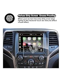 RUIYA - Protector de pantalla táctil de coche para Jeep Grand Cherokee Uconnect 2014-2019, de vidrio templado transparente HD