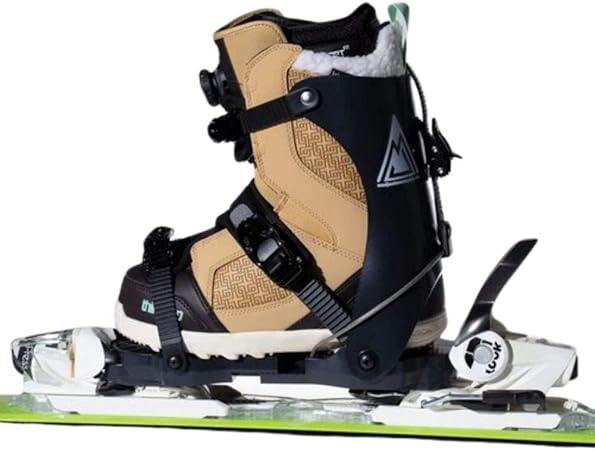 snowboard with ski bindings