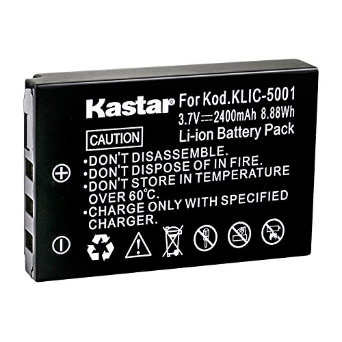 Kastar KLIC-5001 Battery (1-Pack) for Kodak Easyshare P712 P850 P880 Z730 Z760 Z7590 DX6490 DX7440 DX7590 DX7630 Zoom and Sanyo DB-L50 DMX-WH1 HD1010 FH11 HD2000 VPC-WH1 HD2000 HD1010 HD1000