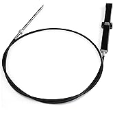 FQRANBO 12FT 14FT 15FT 18FT 19FT Mechanical Rack &amp; Pinion Steering Cable SSC134XX, Back Mount Rack Single Cable Compatible with Seastar SH5210P, SH5230P, SB39526P, SB39544P, SS14115 SS15115