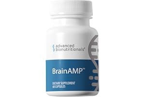 ADVANCED BIONUTRITIONALS BrainAMP™ Nootropic Energy for Focus, Memory & Clarity | Clean Alertness with Paraxanthine (No Jitters) | Supports Productivity with Alpha-GPC, Tyrosine, CognatIQ, Lutein & Salidroside | 60 Caps