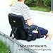 Sportneer Stadium Seats for Bleachers, Bleacher Chairs with Back and Cushion Bleacher Seats with Back Support Padded Stadium Chair with Armrests 6 Reclining Positions for Sport Events Camping Beaches