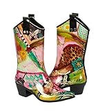 Bops Womens CowGirl Rubber Rainboots