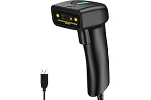 Barcode Scanner,Symcode USB Laser Barcode Scanner Handheld Wired Bar Code Scanner Reader Small and Exquisite Black