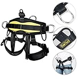 YaeCCC Climbing Harness Safe Belt for Fire Rescue High Altitude School Assignment Caving Rock Climbing Rappelling Equipment Body Guard Protect (Half Body-Model 2)