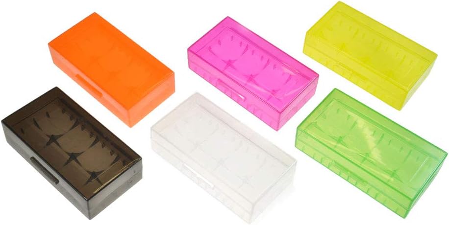 Armerah 18650/16340/CR123A eCig Battery Protective Case Opaque Plastic 3 Pack Assorted
