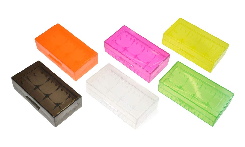 Armerah 18650/16340/CR123A eCig Battery Protective Case Opaque Plastic 3 Pack Assorted