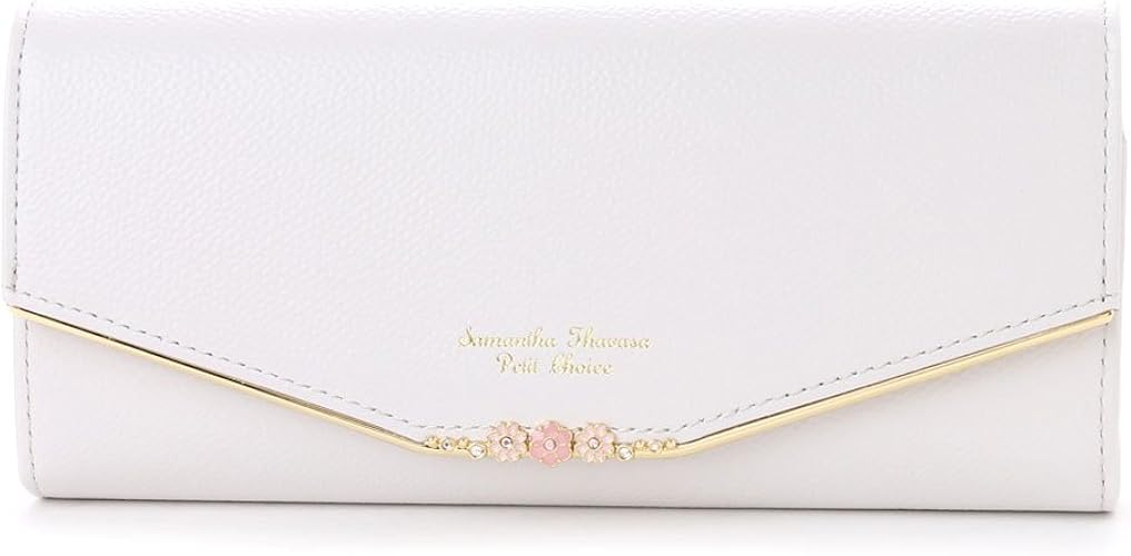 Amazon サマンサタバサ サマンサタバサプチチョイス Samantha Thavasa フラワーバー金具シリーズ 長財布 グレー 財布 Amazon サマンサタバサ サマンサタバサプチチョイス Samantha Thavasa フラワーバー金具シリーズ 長財布 グレー 財布