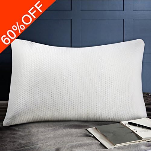 TASTELIFE Shredded Memory Foam Bed Pillows, with Washable and Removable Bamboo Cover, Adjustable and Hypoallergenic, Premium Bed Pillow(KING)