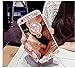 Black Lemon Phone Case for iPhone 6/iPhone 6s Case with Ring Stand 360° Rotatable Crystal Tassel Hairball iPhone Case Drop Resistant Soft Silicone Shockproof Cover Protective Case for Womens Girls