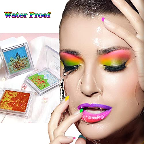 Champagne Gold Glitter Chameleon Eyeshadow Palette Makeup,Orange Smooth