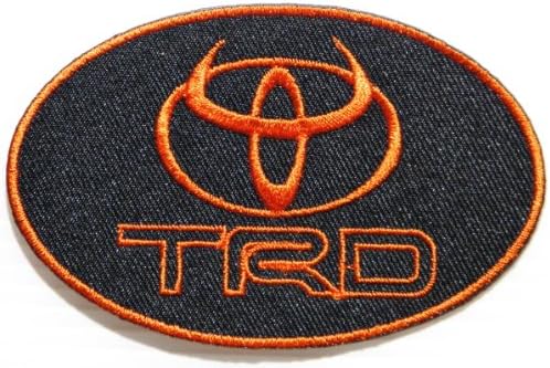 3.5" TOYOTA TRD Devil Logo Sign Pickup Car Racing Patch Sew Iron on Applique Embroidered T shirt Jacket Custom BY SURAPAN (ORANGE#2)
