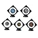 Allsum 5-Pack Challenge Coin Holder Stand, Display Case for Medal Medallion Chips, Double Sided Floating Show Box (3.5 X 3.5)