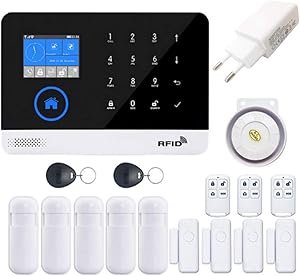 YU-NIYUT Home Security Wireless WiFi GSM GPRS Alarm System APP Remote Control RFID Card Kit, Practical, Durable and Easy to Use