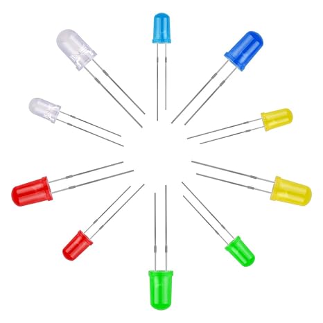 200 LEDs 5mm Akozon - Assortiment Couleurs Pour Électronique DIY