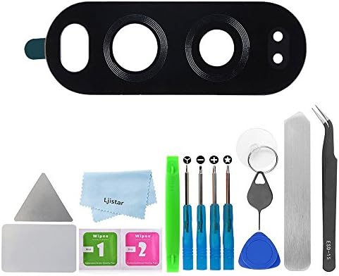 Ljistar Back Rear Camera Lens Glass Repair Replacement + Pre-installed Adhesive +Repair tools For LG V20 (All carriers) (Black)