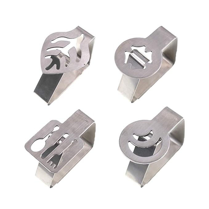 Hushtong Decorative Tablecloth Clips Clamps Stainless Steel Picnic