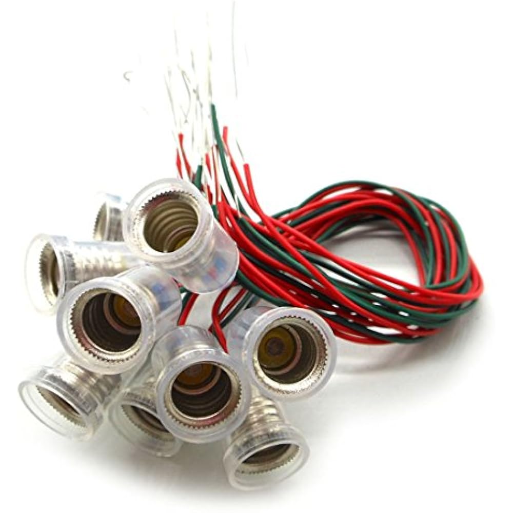 12PCS E10 Light Sockets ScrewMount Bulbs Holder LED Lamp With 8.6