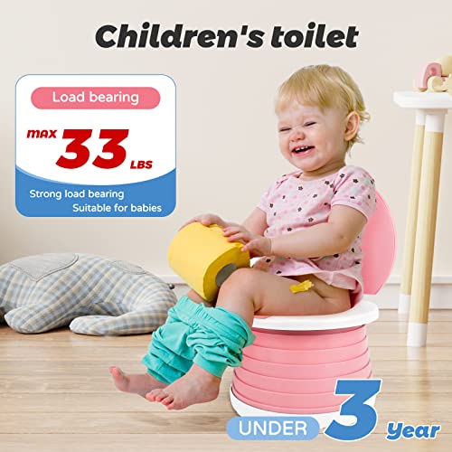 Portable Potty for Kids Toddlers Foldable Children's Portable Toilet