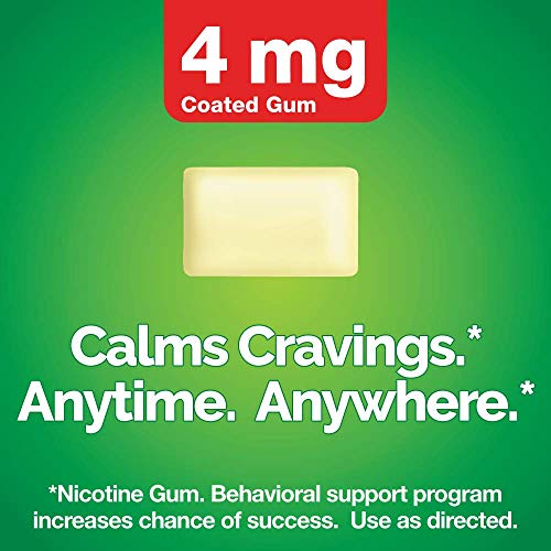 Amazon Basic Care Nicotine Gum 4 Mg Stop Smoking Aid, Cool Mint, 160Count