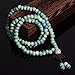 Cat Eye Jewels 108 Buddhist Prayer Beads Meditation Mala Beads Bracelet Necklace Ocean Green Blue