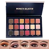Beauty Glazed Eyeshadow Palettes 18 Colors Waterproof Eye Shadow Powder Make Up Palette Shimmers Mattes Browns Red Burgundy Bronze Glow Kit Contour