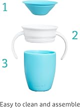 Munchkin Miracle 360 Sippy Cup 7oz Blue Non Spill BPA Free Dishwasher Safe view 6