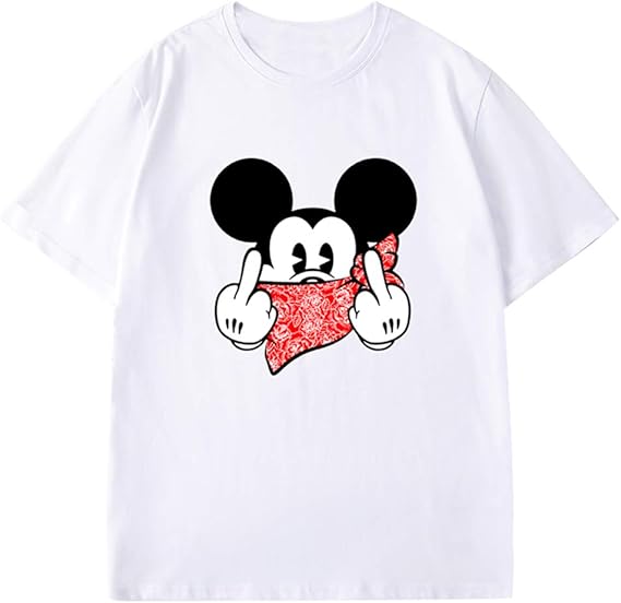 Amazon Mickey Mouse ミッキーマウス The Walt Disney Company アニメ 漫画 Tシャツ メンズ レディース Tシャツ 夏服 スポーツ プリント 半袖 個性的 無地 ゆったり 通気性 ファッション 大きいサイズ Tシャツ カットソー 通販