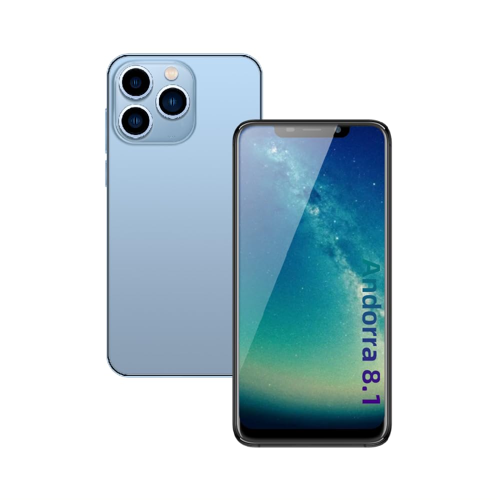 Numanda Smartphone，S21U，Unlocked Phone，Internal Battery，1G RAM 16G ROM，Only Supports Dual SIM Card 3GWCDMA ：850/1700/2100MHZ，6.11 inch Screen(3decorations，Blue