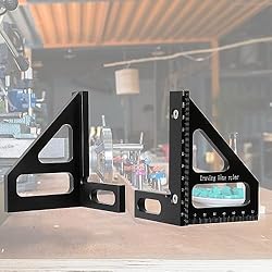 KETIPED Metric 3D Multi-Angle Measuring Ruler,45/90