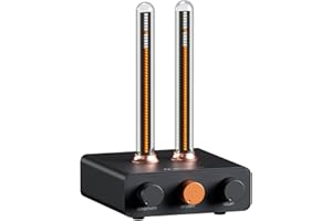 Fosi Audio Music Visualizer, Sound Pickup Spectrum Analyzer, Vintage Tube RGB Ambient Light, Microphone Voice Picking Volume Display Meter for Home Stereo System Desktop, with Sensitivity Adjustment