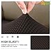 Easy-Going Stretch Cushion Cover Sofa Cushion Furniture Protector Sofa Seat Sofa slipcover Sofa Cover Soft Flexibility with Elastic Bottom(3-Piece Chair Cushion,Chocolate)