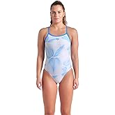 Arena Women's Performance Frozen Leaves Lightdrop Back Athletic One Piece Swimsuit