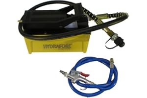 HYDRAFORE Air Hydraulic Foot Pump with Hose and Coupler 10000 PSI 1/2 gal B-70BQ