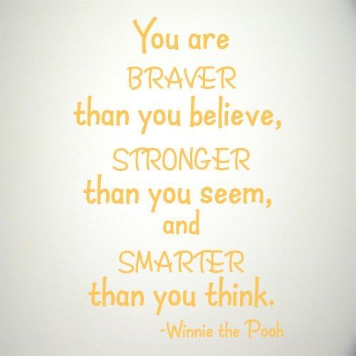 Winnie the Poo Positive Quote wall art