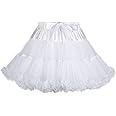 Penny Esther Women’s Petticoat Skirts Tulle Underskirts Chiffon Half Slips Fluffy Ballet Dress