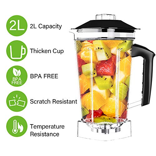 COLZER Professional Countertop Blender with 2200Watt Base, Smoothie