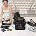 Veken 7 Set Packing Cubes, Travel Organizers Accessories with Laundry Bag & Shoe Bag, Black, XL-Large, Large, Medium, Small