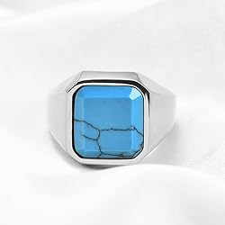 MYNENEY 14K Gold/Silver/Black Plated Square Signet