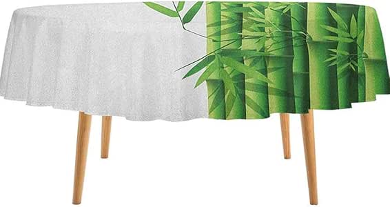 prunushome Bamboo Tablecloths Modern Image of Fresh Bamboo Stems Leaves