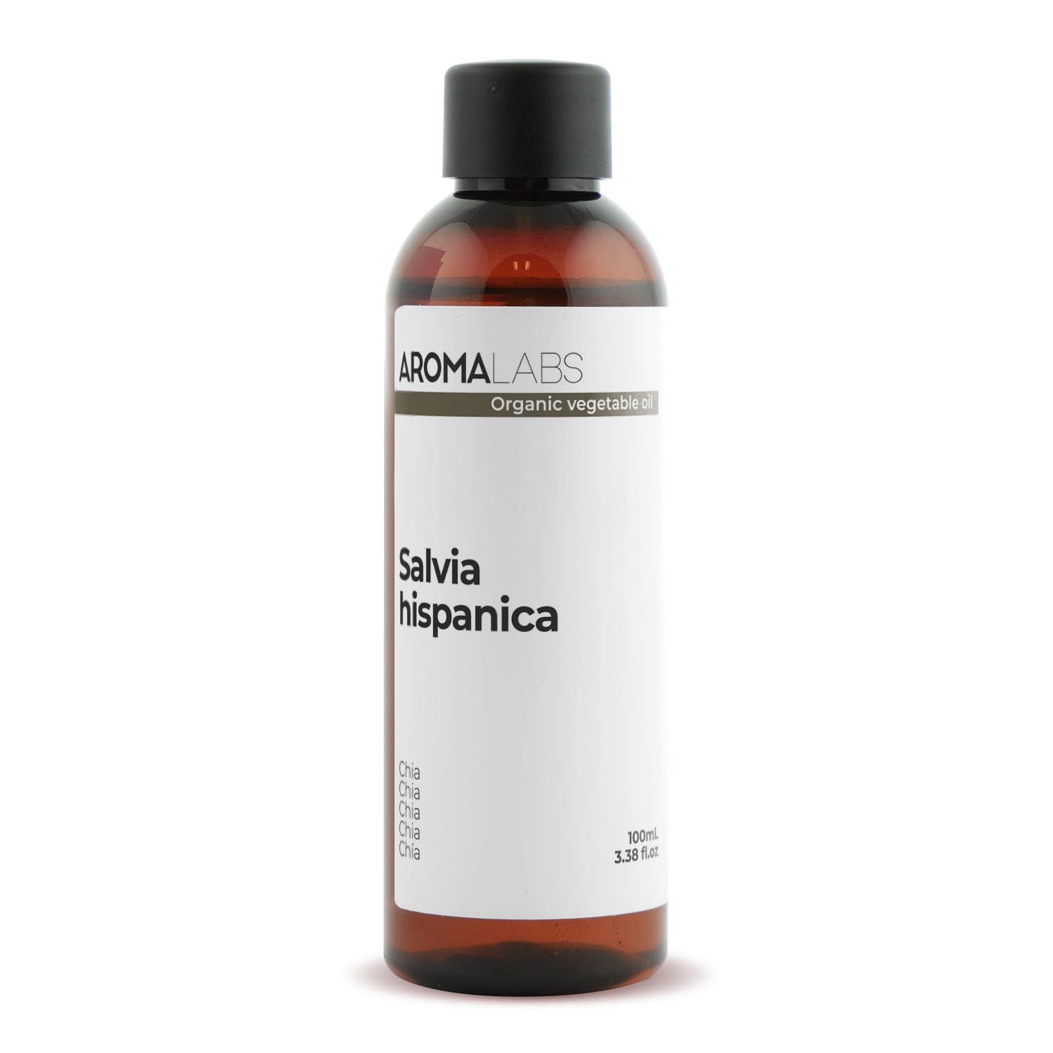 Organic - CHIA Oil - 100mL - 100% Pure, Natural, Cold Pressed and AB Certified - AROMA LABS (French Brand)