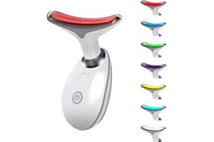 AYATTECY Facial and Neck Device with Vibration, 7 Color Led Face and Neck Beauty Device for Home Use, Multifunctional Facial Skin Care Tools, Neck Face Lifting Device