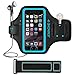 JEMACHE Gym Running Workout Exercise Phone Holder Armband Compatible with Phone 6/6S/8/7 Plus Support Touch ID Access (Blue)