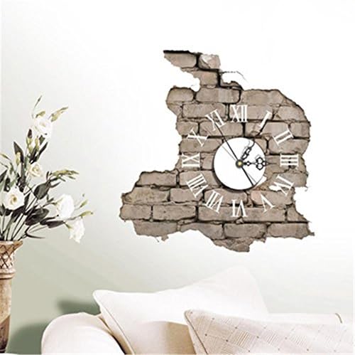 DHXY Creative Silence European Wall Clock Wall Stickers Self-Adhesive Living Room Wall Wall Stickers 3D Stereotypes Wall Clock , #8