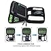 JESWO Electronics Organizer Unversal Cable Organizer Bag, Electronic Accessories Double Layer Travel Cord Storage Bag for SD Cards, Hard Drive, Power Bank, iPad Mini (Up to 7.9'') - Black