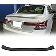 MODILOVER Trunk Spoiler Compatible with 2008-2012 Honda Accord Sedan, ABS Primer Matte Black OE Style Rear Trunk Tail Lid Racing Spoiler Wing